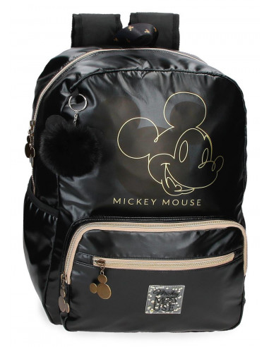 MOCHILA 42CM. MICKEY OUTLINE NEGRO